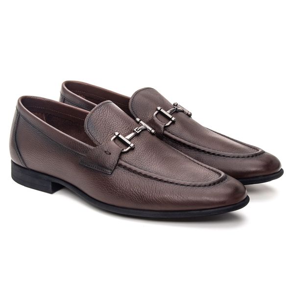 Mocassim Mantova Café Solado de Borracha - JACOMETTI