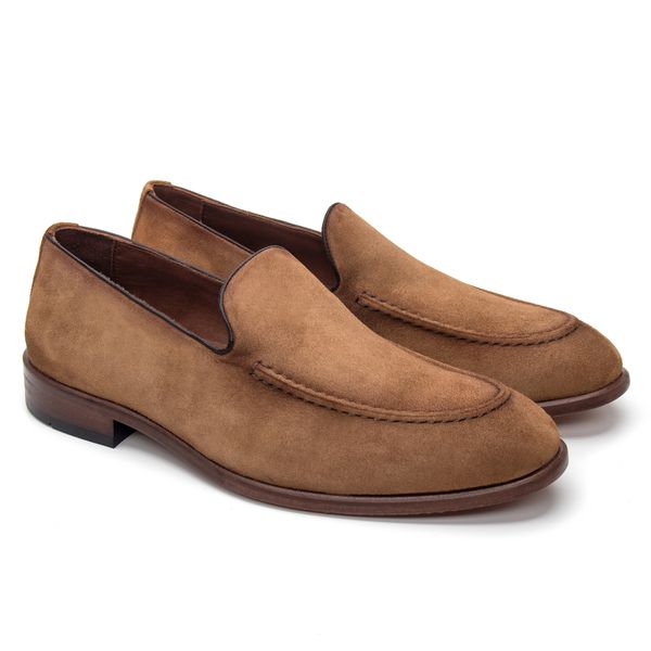 Mocassim Masculino Nuts Solado de Couro - JACOMETTI