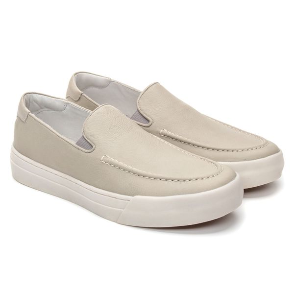 Sapatênis Masculino Slip-on de Couro Ice - JACOMETTI