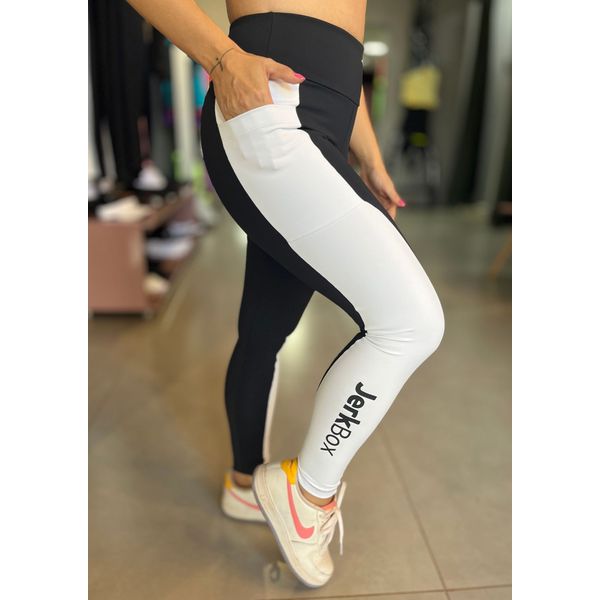 Calça Pocket Preta e Branca