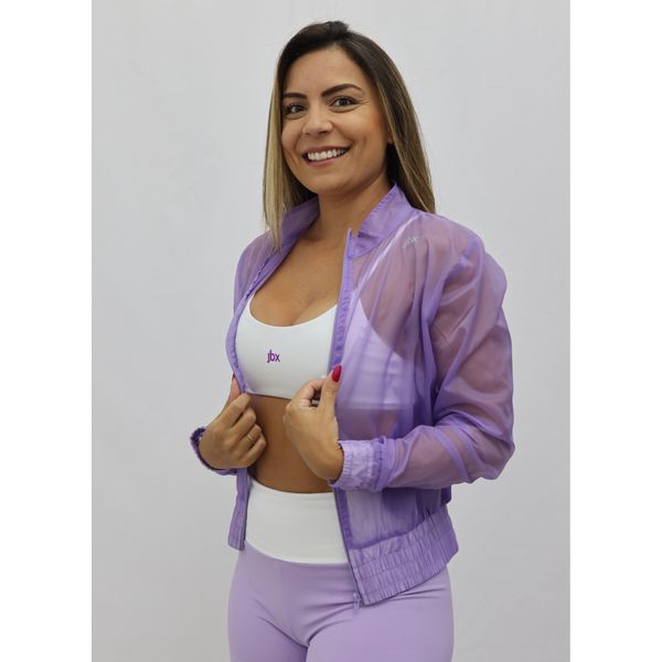 Corta Vento Cropped Lilas