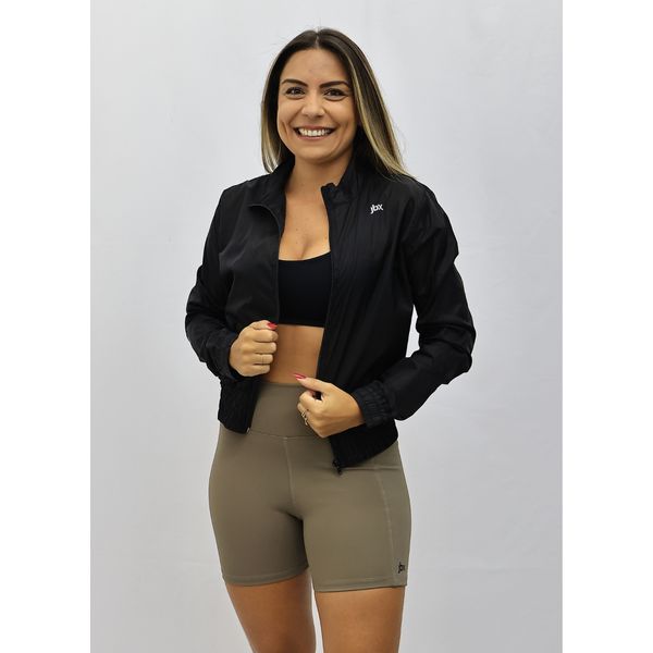 Corta Vento Cropped Preto