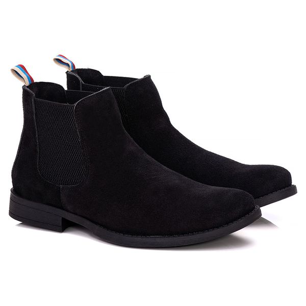 Bota Chelsea Masculina Preta Polo North 1777