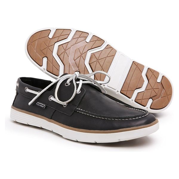 Dockside Preto Masculino Couro Polo Urban