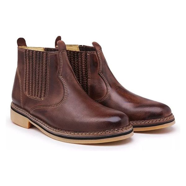 Botina Masculina Bico Redondo Pinhão 0201