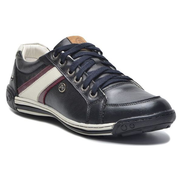 Sapatênis Preto Couro Masculino 410-02