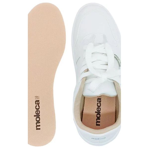 TENIS FEMININO MOLECA NAPA CRISTAIS E PEDRARIAS MODERNO