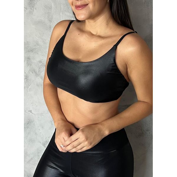 Top fitness Duda Cirre Preto