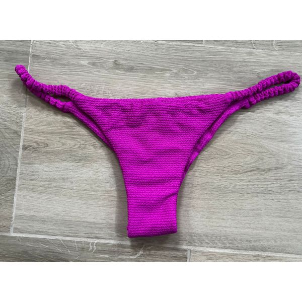 Calcinha De Biquíni Rosa Texturizado