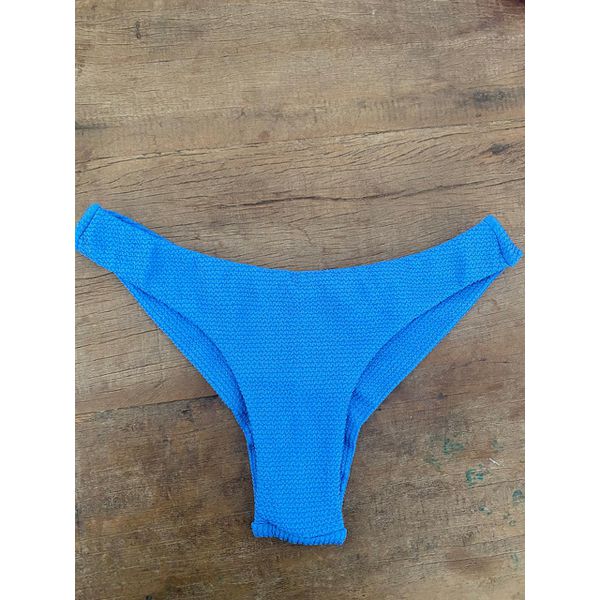 Calcinha de Biquíni Lyz Azul Texturizado