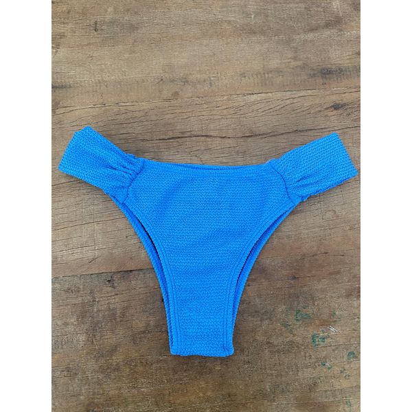 Calcinha De Biquíni Bombom Azul Texturizado