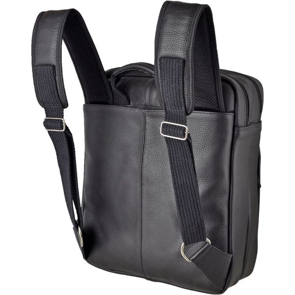Mochila Em Couro Com Suporte Para Notebook Removível 