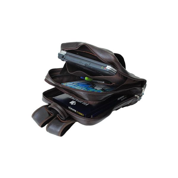Mochila Executiva Design Em Couro Legítimo Para Notebook 