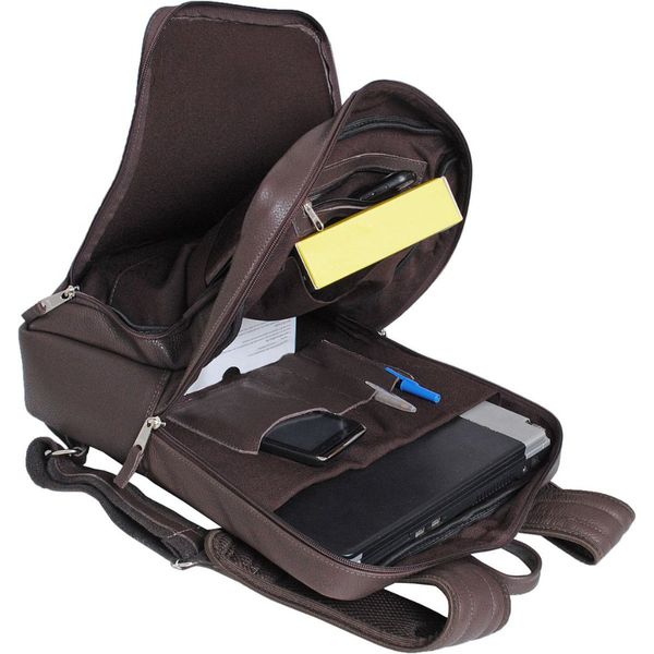 Mochila Executiva Em Couro Legítimo Para Notebook 