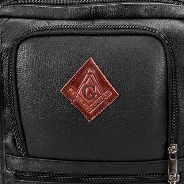 Mochila Luxo Maçônica Em Couro Legítimo