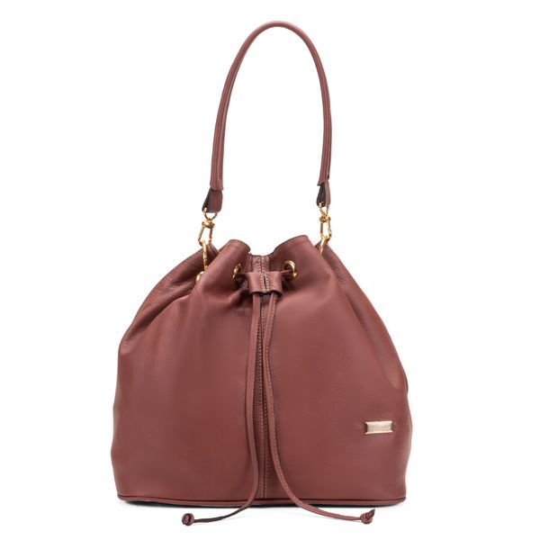 Bolsa Saco Feminina Júlia Transversal Em Couro 