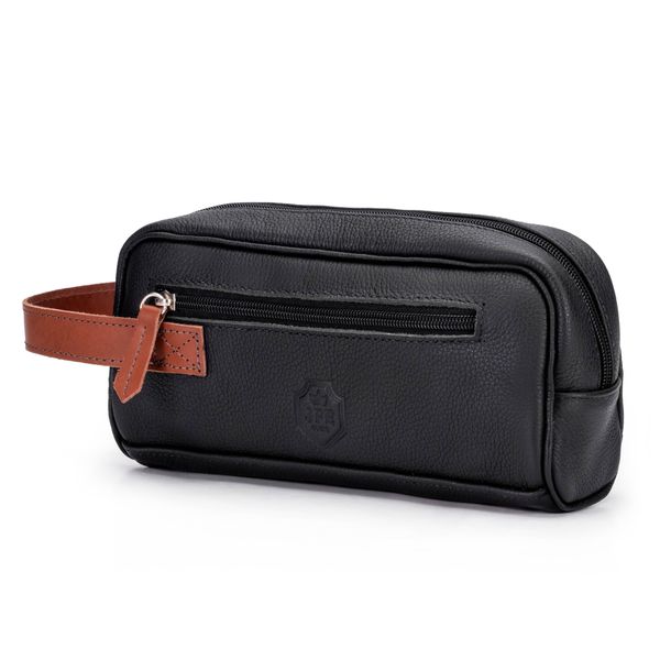 Necessaire Estojo Unissex Em Couro Legítimo