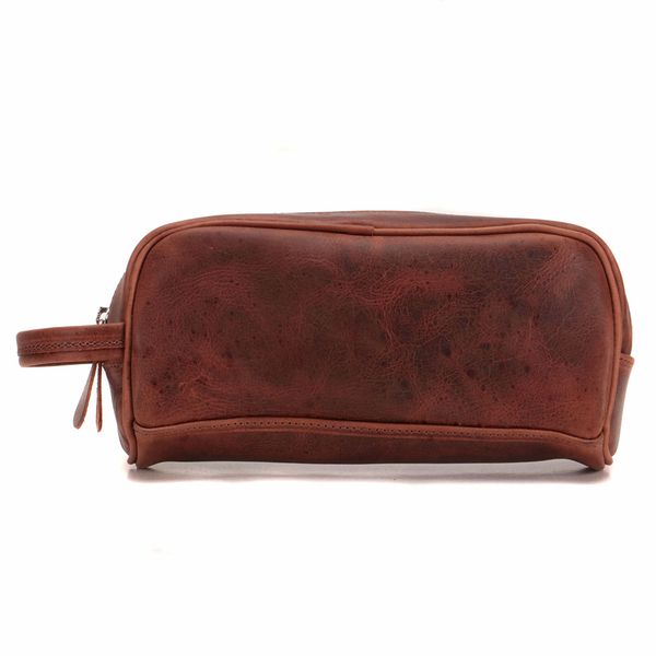 Necessaire Estojo Unissex Em Couro Legítimo 