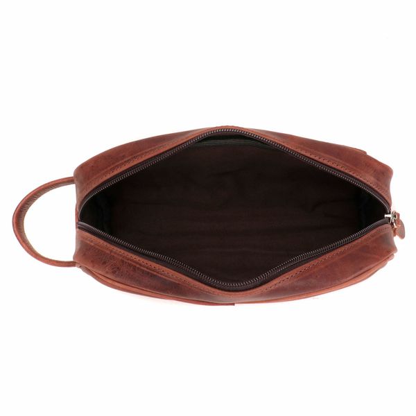Necessaire Estojo Unissex Em Couro Legítimo 