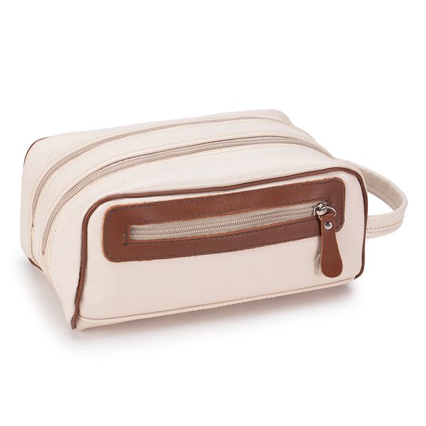 Necessaire Feminina Em Couro Legítimo 
