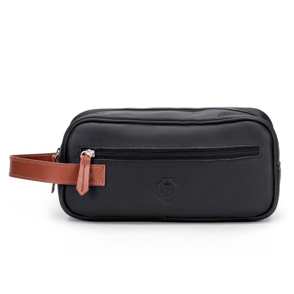 Necessaire Unissex Em Couro Legítimo 