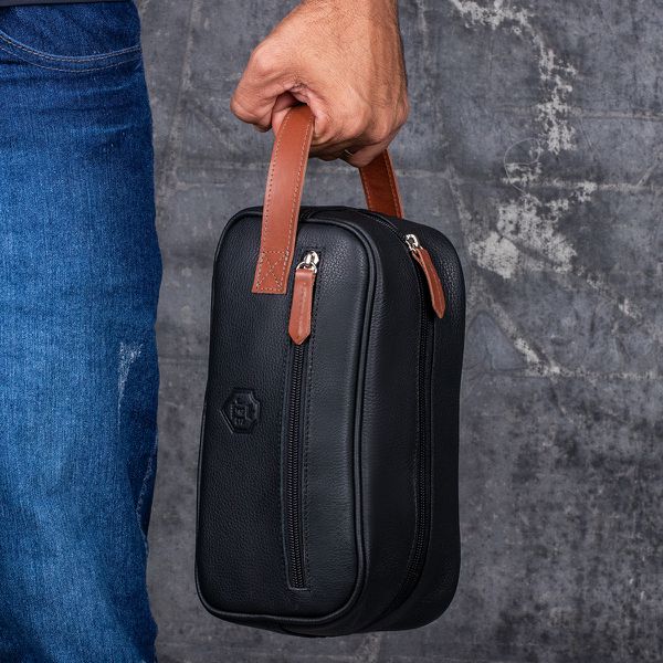 Necessaire Unissex Em Couro Legítimo 