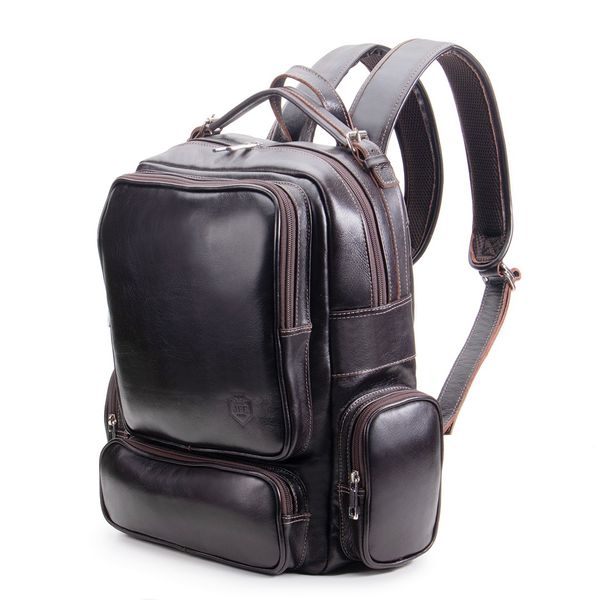 Mochila Lançamento Multi Em Couro Legítimo Para Notebook