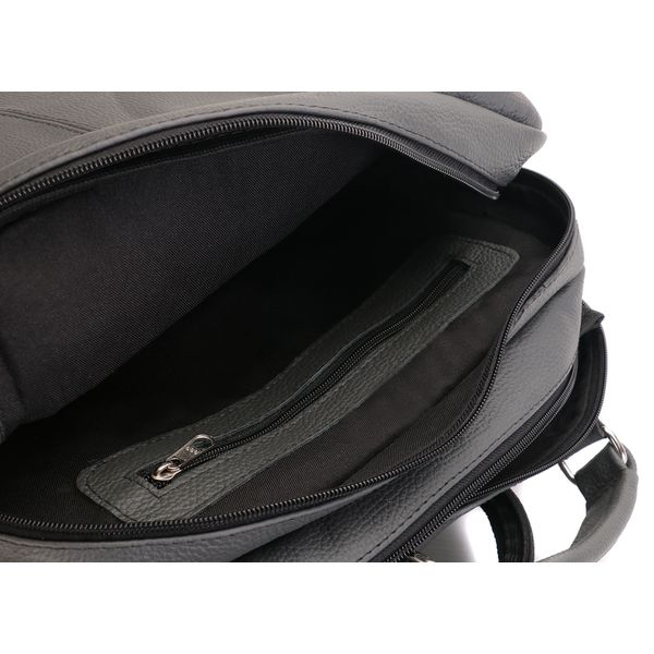 Mochila em Couro Com Suporte Para Notebook Removível 