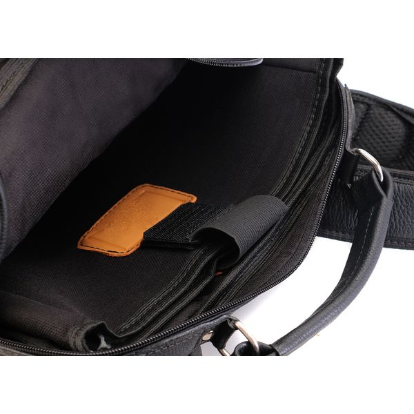 Mochila em Couro Com Suporte Para Notebook Removível
