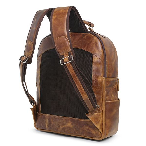 Mochila Executiva Design Em Couro Legítimo Para Notebook 