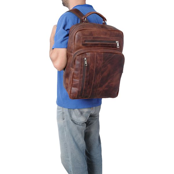 Mochila Executiva Design Em Couro Legítimo Para Notebook 