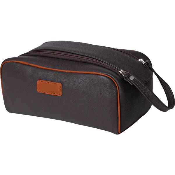 Necessaire Grande Multiuso em Couro Legítimo 