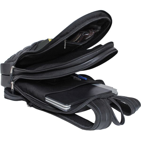 Mochila Unissex Executiva Em Couro Legítimo Para Notebook 