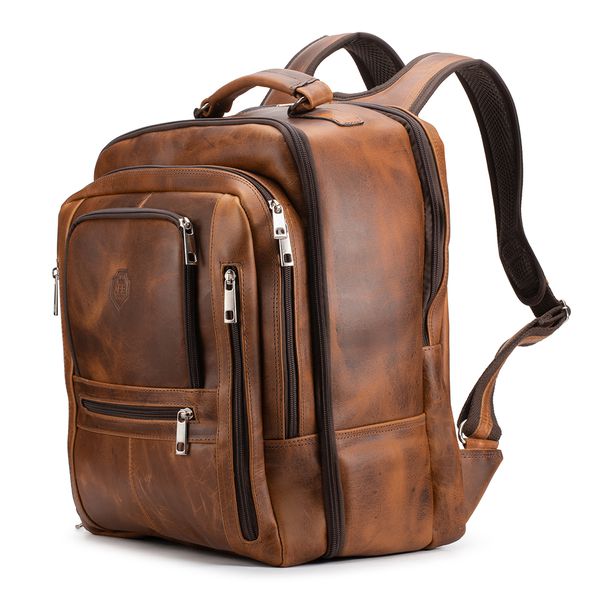 Mochila Fotográfica Câmera Profissional Em Couro Legítimo