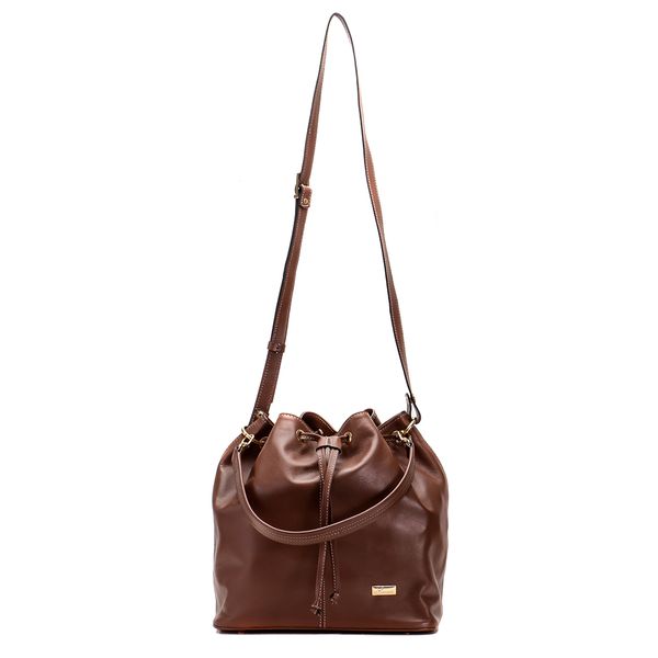 Bolsa Saco Feminina Júlia Transversal Em Couro
