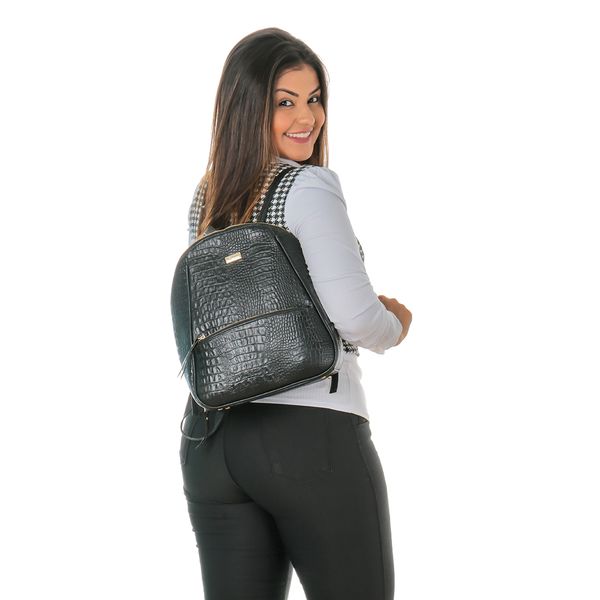 Mochila Feminina Letícia Couro Legítimo 