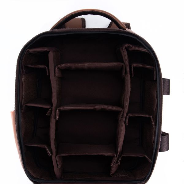 Mochila Fotográfica Câmera Profissional Em Couro Legítimo