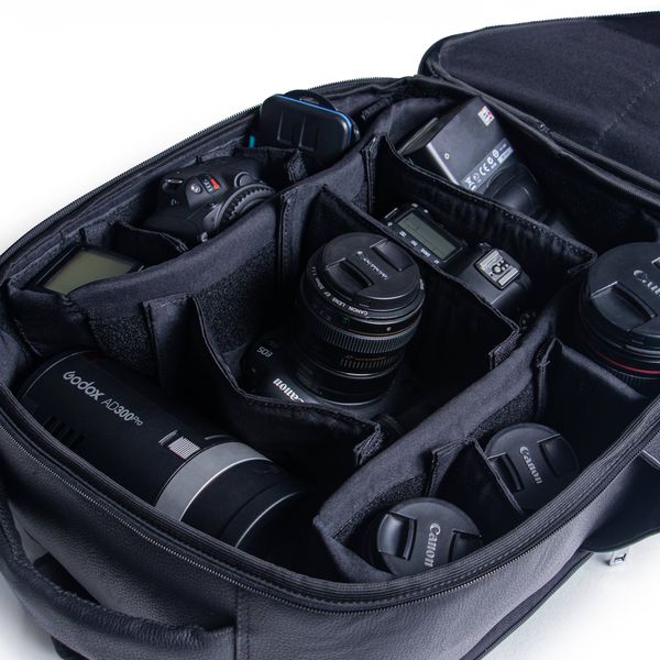 Mochila Fotográfica Câmera Profissional Em Couro Legítimo