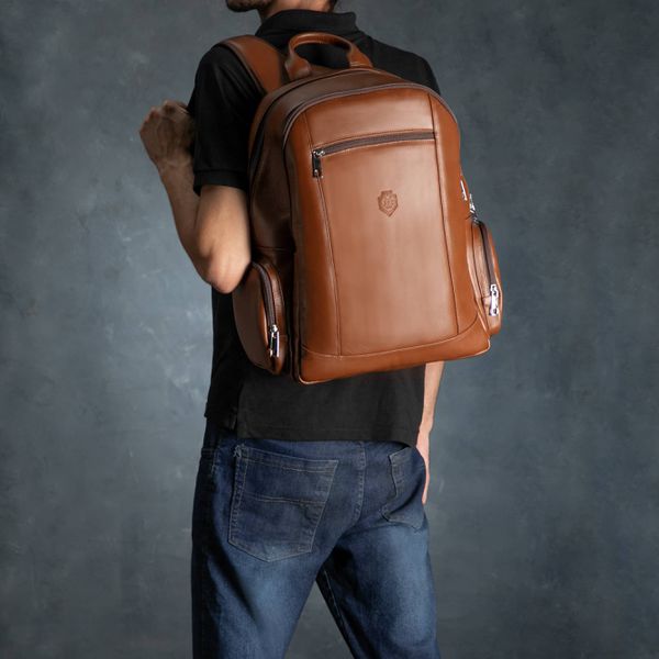 Mochila Lançamento 5522 Em Couro Legítimo Para Notebook 