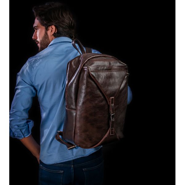 Mochila Masculina Rockstar em Couro Legítimo 