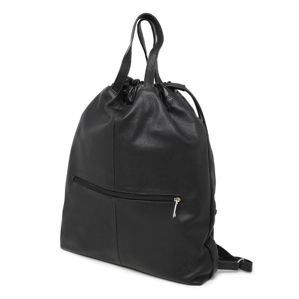 Mochila Slim Bag em Couro Legítimo - Preto