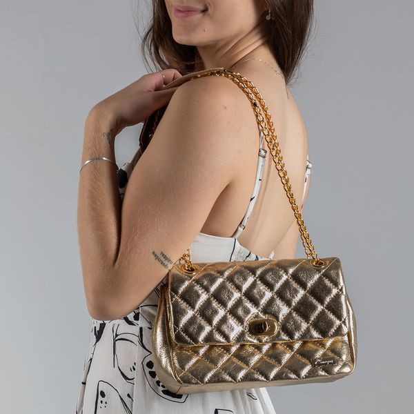Bolsa Feminina Corrente Transversal Em Couro 