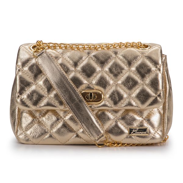 Bolsa Feminina Corrente Transversal Em Couro 