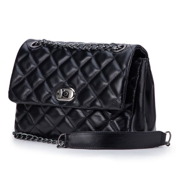 Bolsa Feminina Corrente Transversal Em Couro 