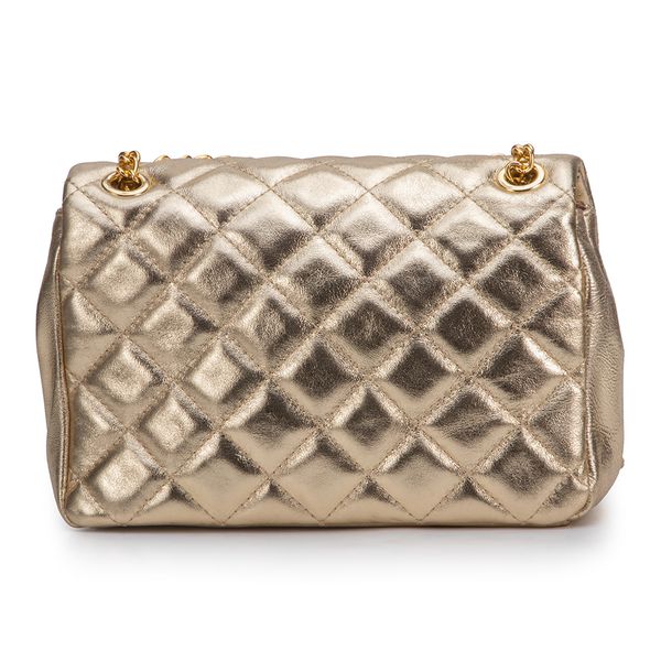 Bolsa Feminina Corrente Transversal Em Couro 