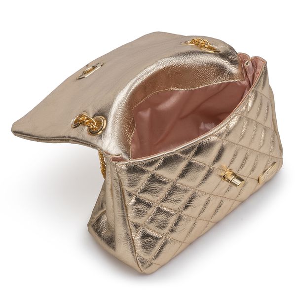 Bolsa Feminina Corrente Transversal Em Couro 