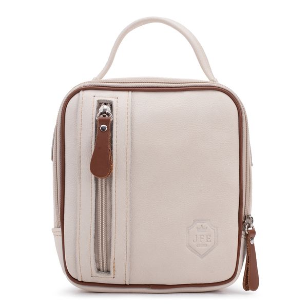 Necessaire Compacta de Mão Em Couro Legítimo 