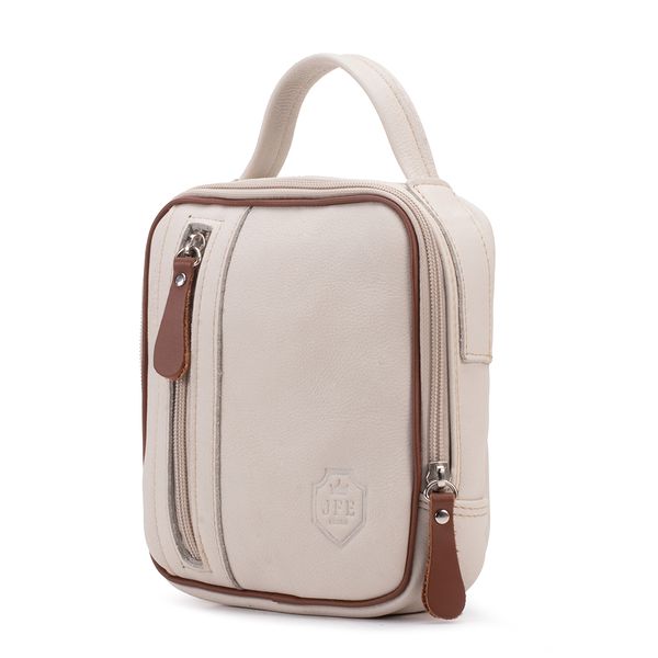 Necessaire Compacta de Mão Em Couro Legítimo 