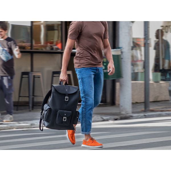 Mochila Executiva Em Couro Legítimo Aventure 