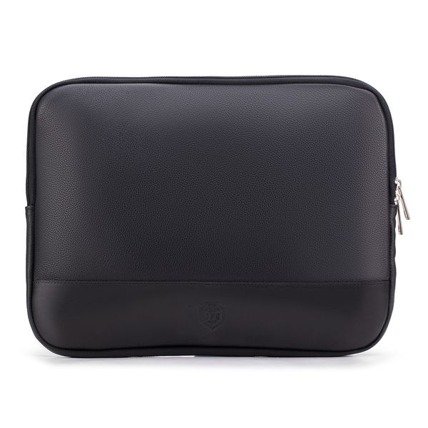 Case Compacta Com Bolso Para Notebook em Couro Legítimo